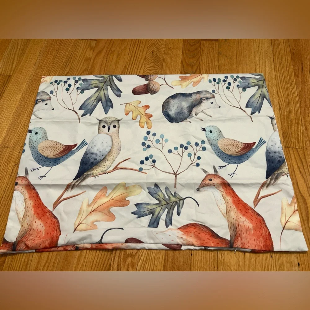Whimsical Animal birds pillow cover double sided print